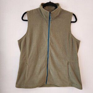 Orvis Green Trout Bum Hiking Vest Fleece Sweater Camping Outdoors Men's L
